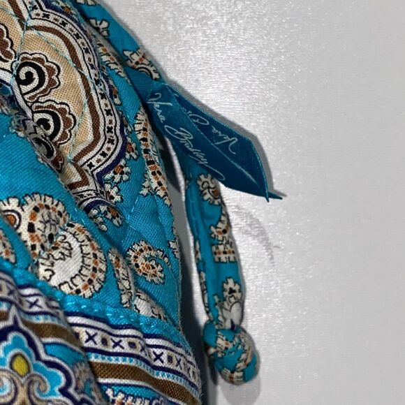 Vera Bradley Women's Multicolor Quilted Cotton Drawstring Cinch Bucket Bag - Picture 6 of 13